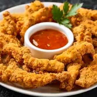 Assiette de filets de poulet panés - Trio (8 pièces)